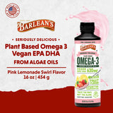 Barlean's Vegan Omega-3 Algae Oil 454g side view