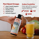 Barlean's Vegan Omega-3 Algae Oil bottle side view