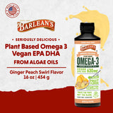 Barlean's Vegan Omega-3 Algae Oil packaging with label details