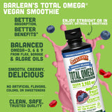 Barlean's Vegan Omega-3 Oil 454g pouring into a spoon