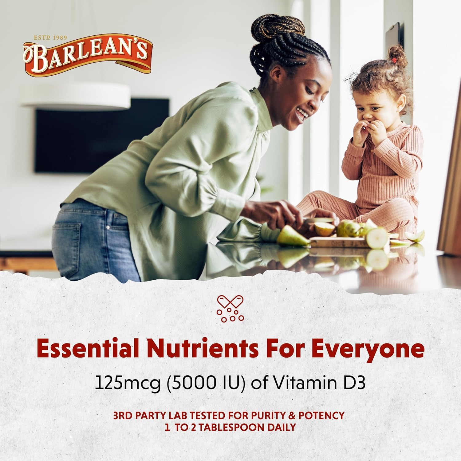 Barlean's Vitamin D3 Liquid Supplement 5000 IU Strawberry Milkshake in a glass