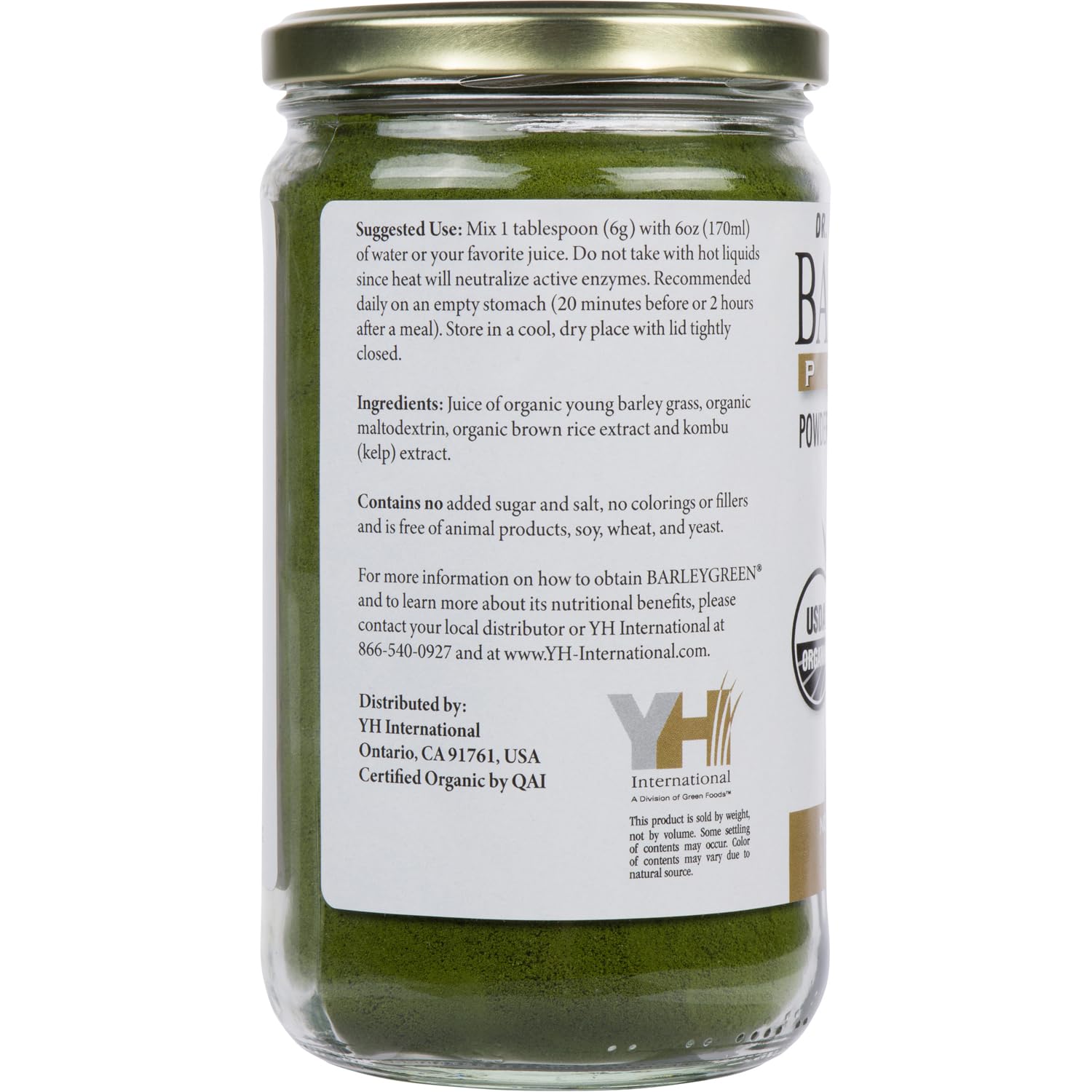 BARLEYGREEN BarleyGreen Powder 600g mixed with water