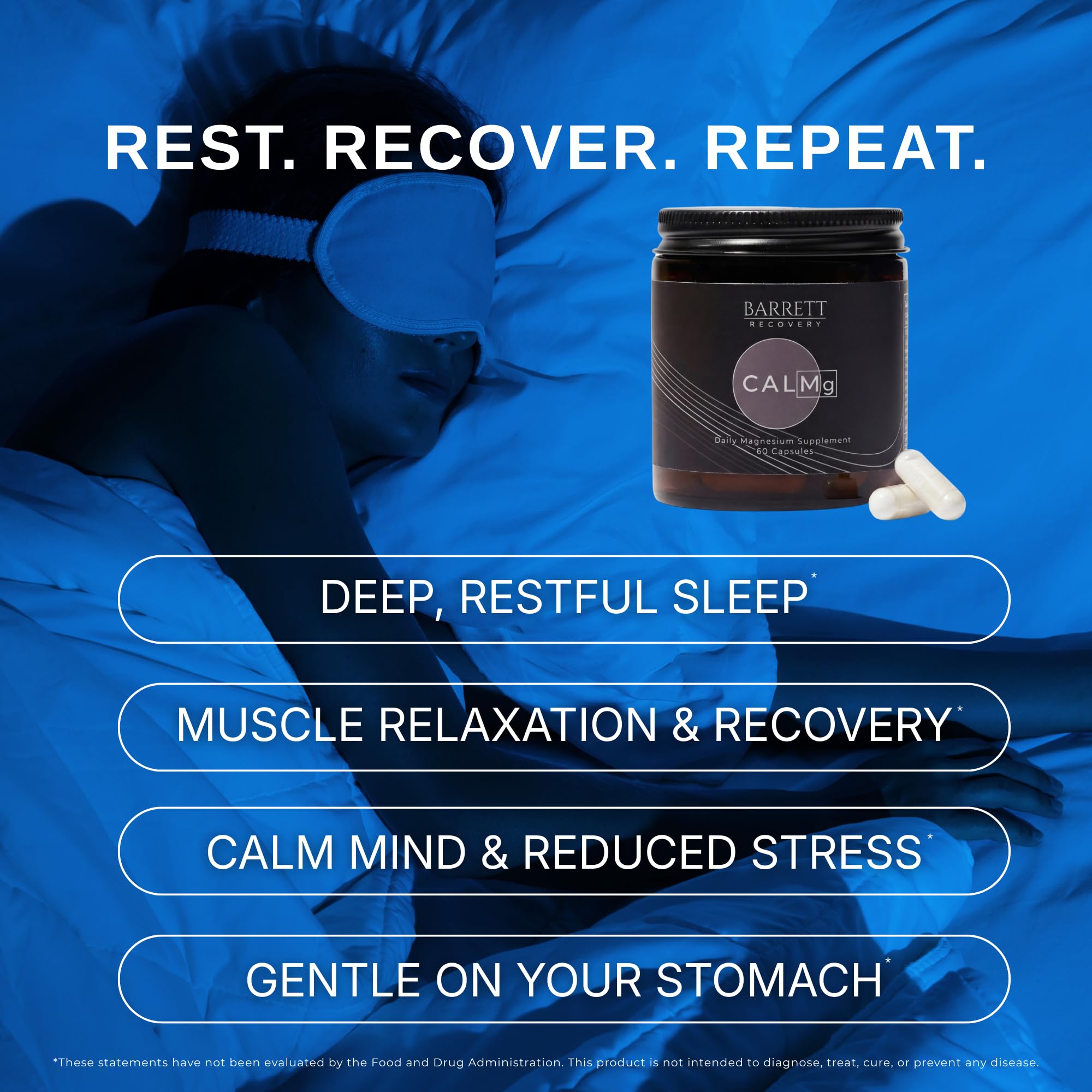 Barrett use CALMg supplement bottle with 60 capsules
