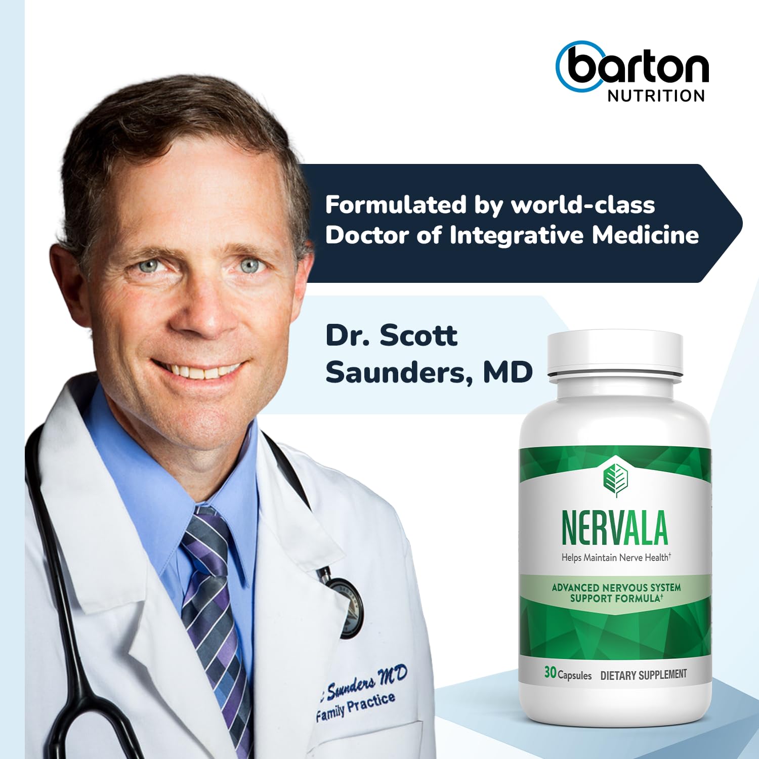 Barton Nutrition Nervala supplement label close-up