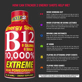 BASED BOX B12 Energy Drink Acai Pomegranate bottle close-up