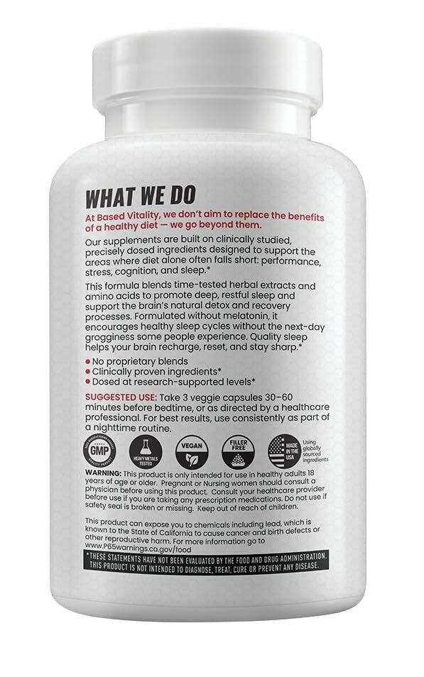 Based Vitality Sleep & use Capsules with a calming environment
