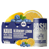 Bashi Kava Drink Blueberry Lemon 8 fl oz can front view