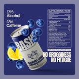 Bashi Kava Drink Blueberry Lemon can on a beach