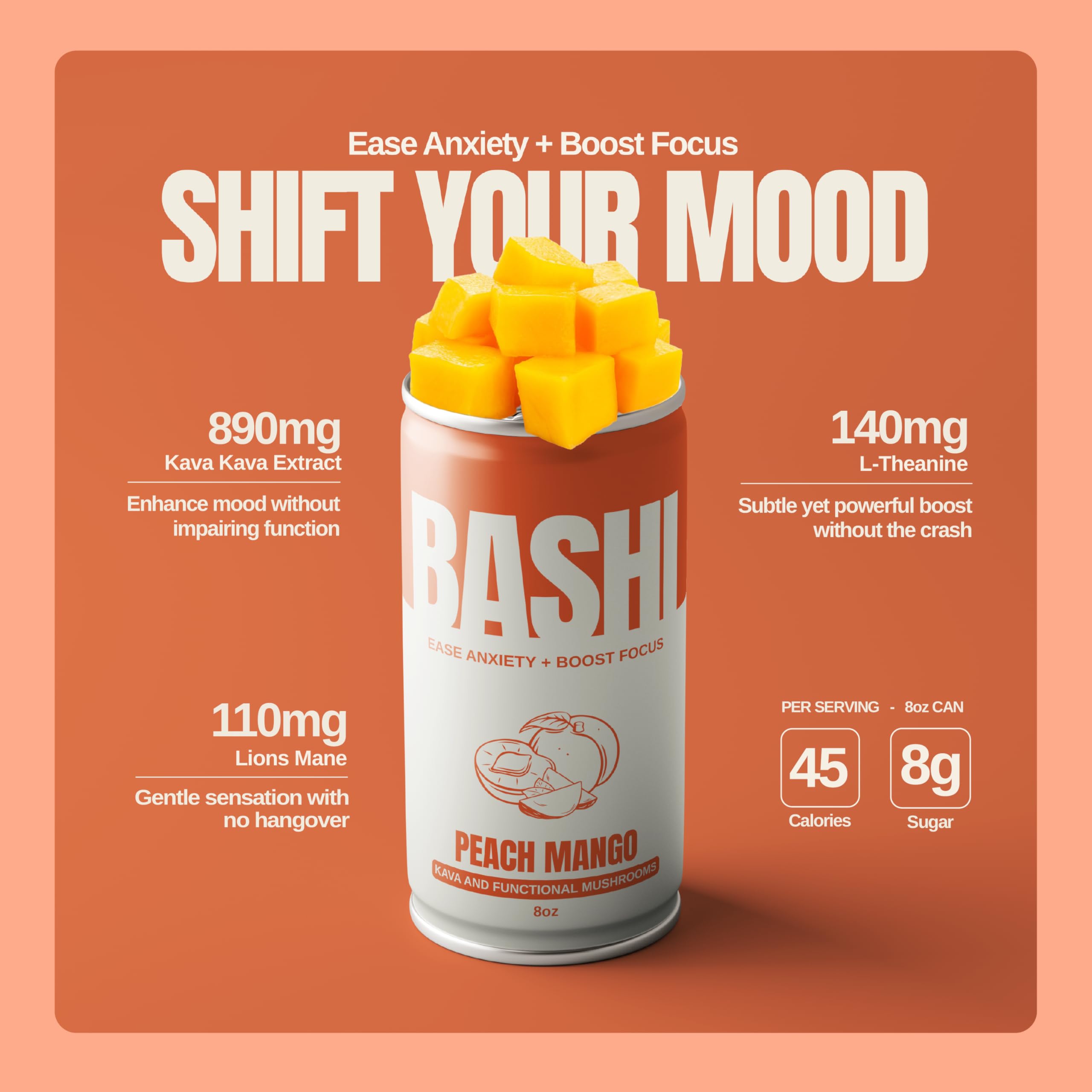 Bashi Kava Drink Blueberry Lemon can side view