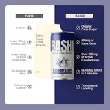 Bashi Kava Drink Blueberry Lemon can with ice