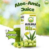 BASIC AYURVEDA Aloe Vera & Amla Herbal Mix Juice 480ml side view