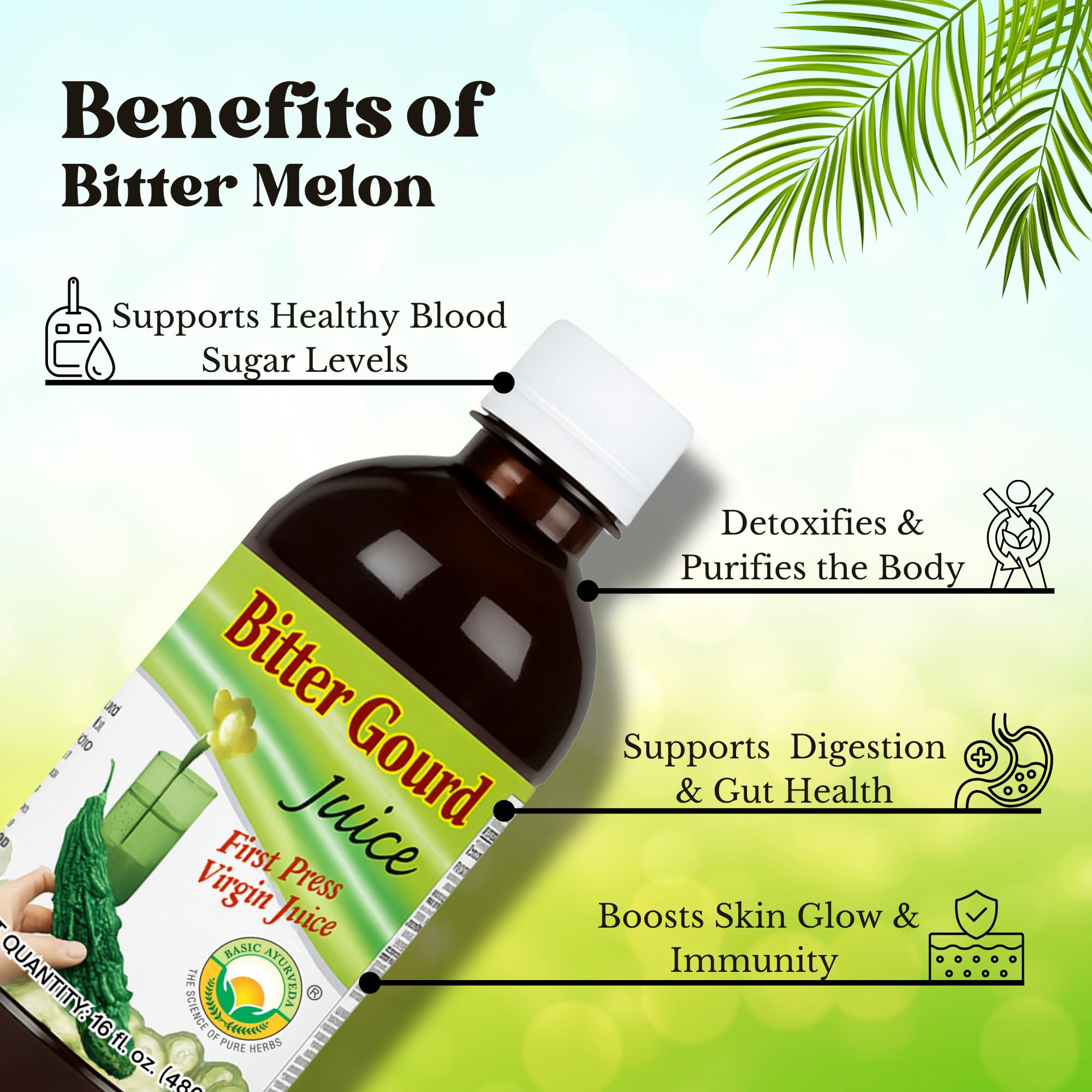 BASIC AYURVEDA Bitter Gourd Juice packaging details