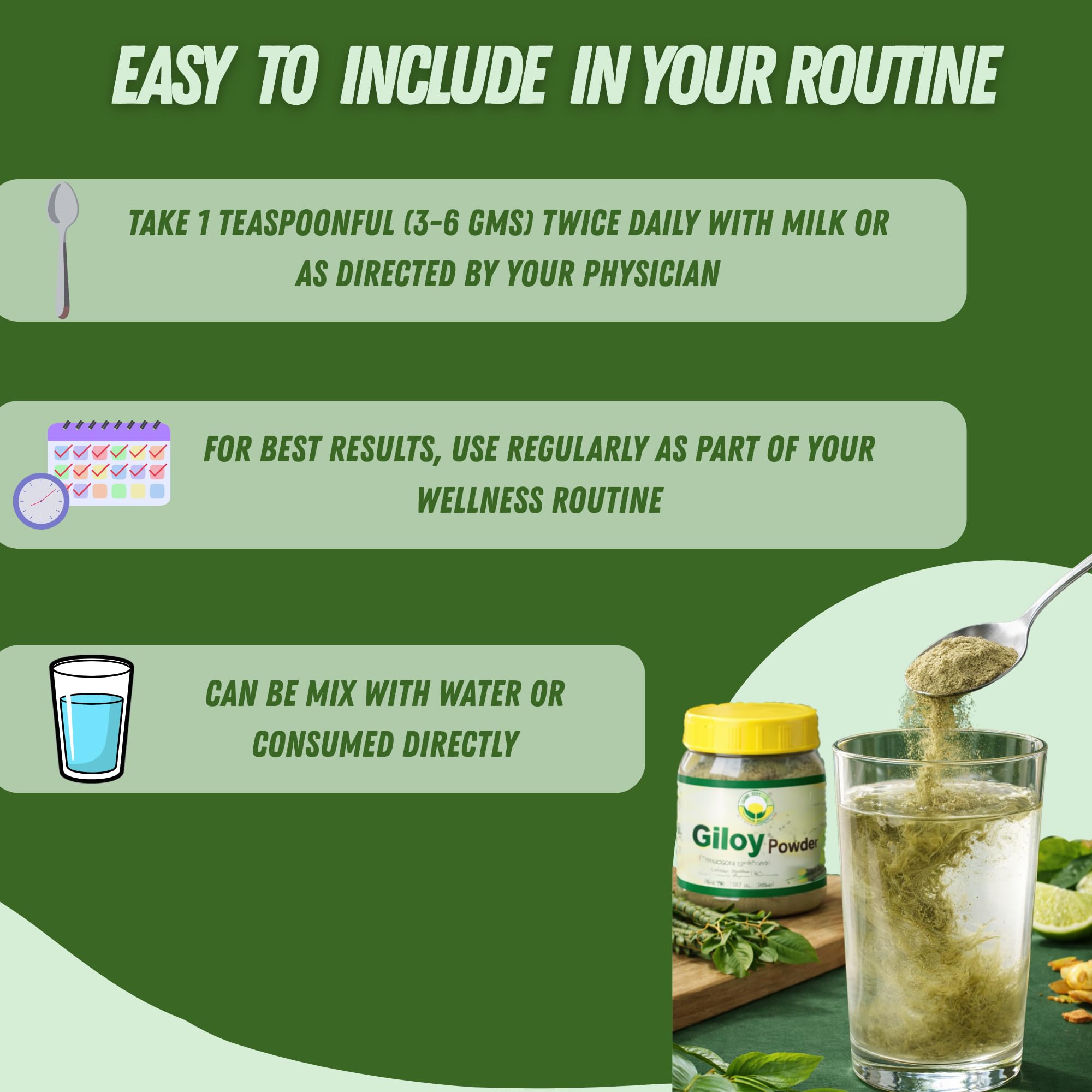 BASIC AYURVEDA Giloy Powder nutritional information