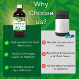 BASIC AYURVEDA Neem Juice 550g with smoothie ingredients