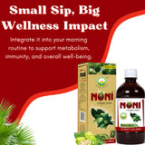 BASIC AYURVEDA Noni Juice 480ml label close-up