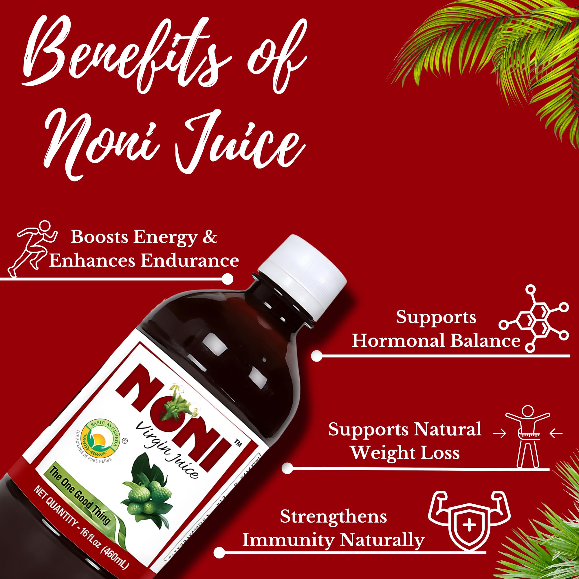 BASIC AYURVEDA Noni Juice glass with liquid