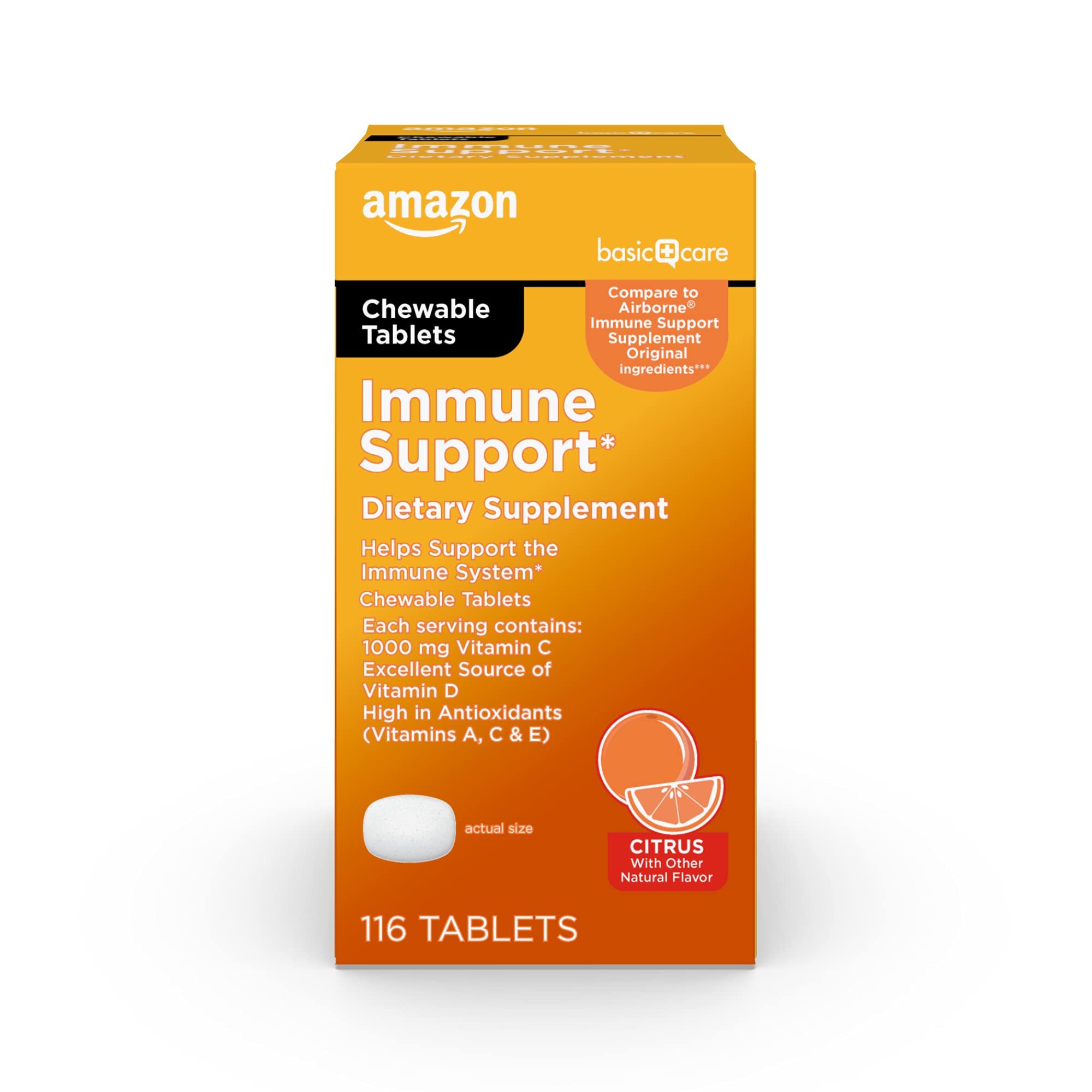 Basic Care Chewable daily wellness Support Tablets front view