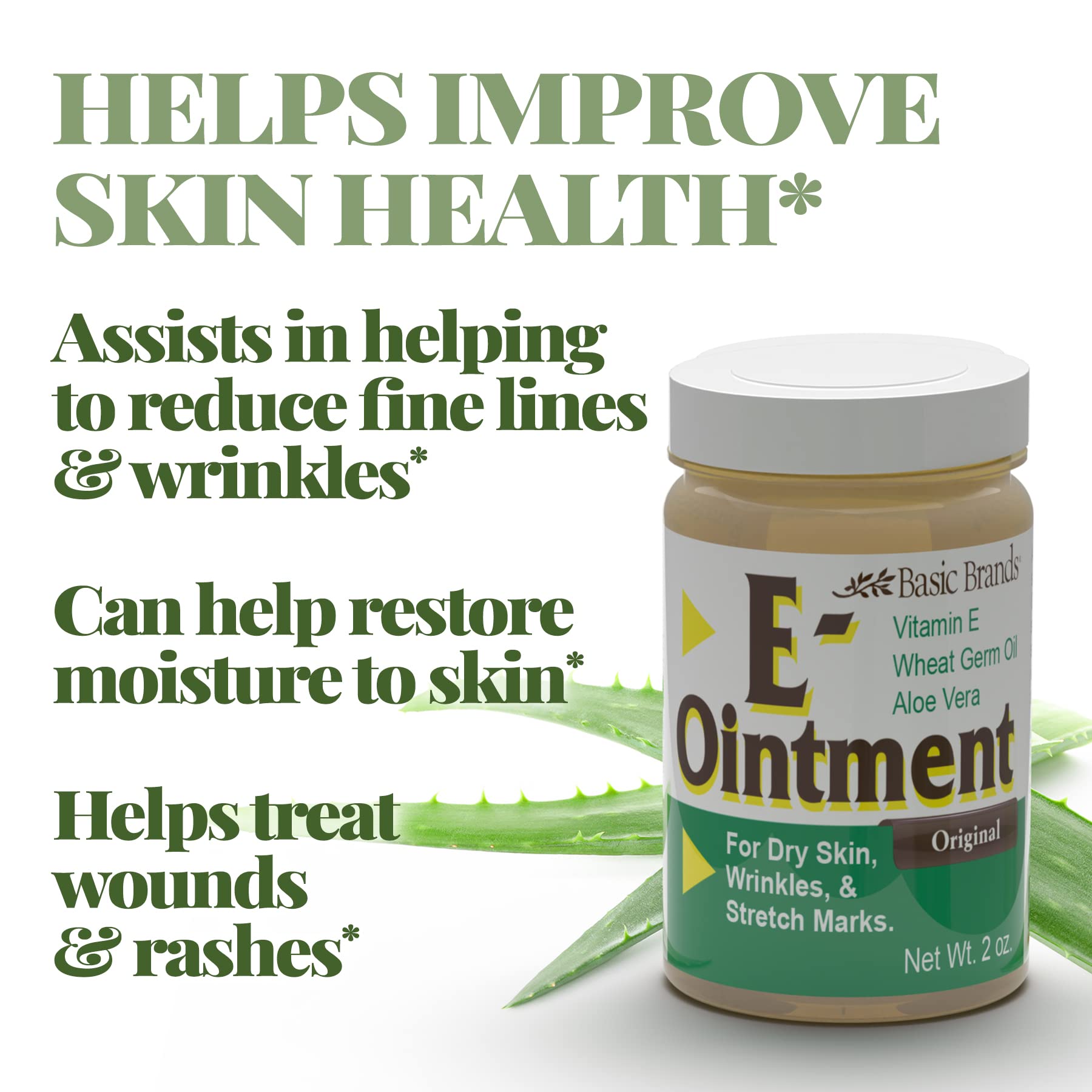 Basic Organics Vitamin E Ointment 57g packaging