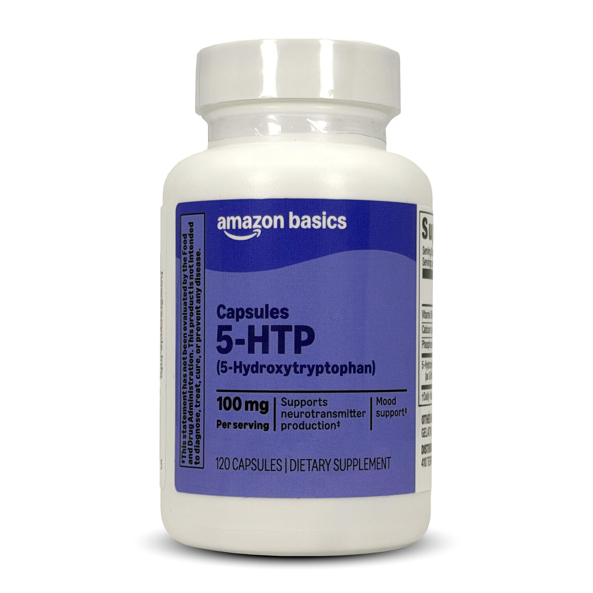 Basics 5-HTP Capsules front view with packaging