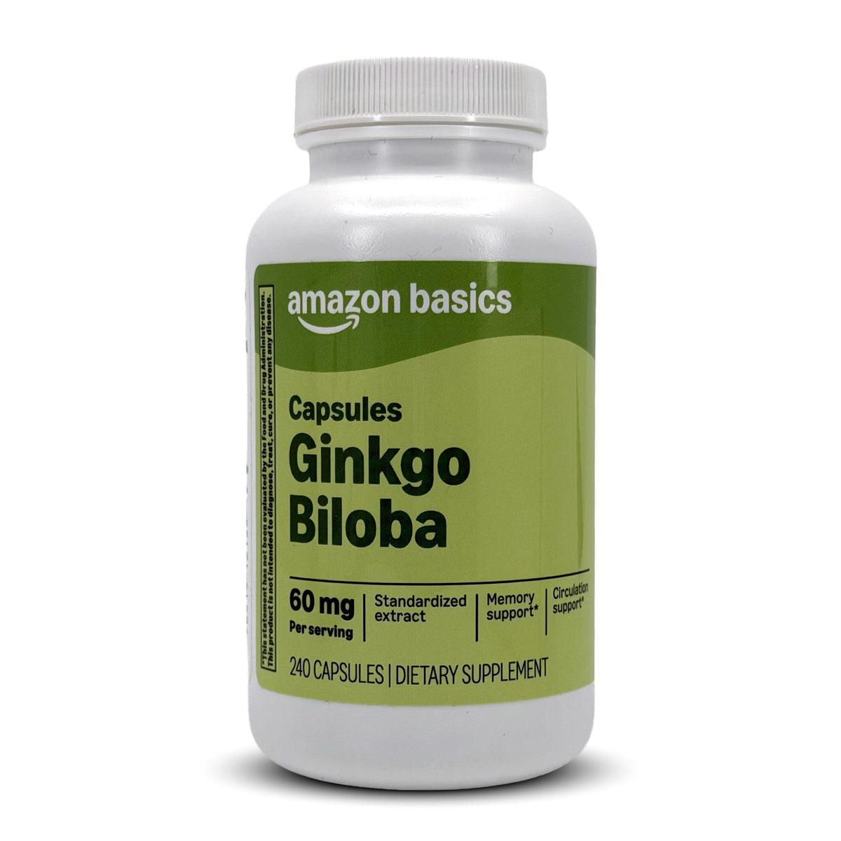 Basics Ginkgo Biloba Tablets front view with packaging