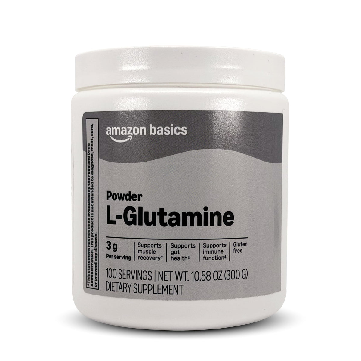 Basics L-Glutamine Powder 370g front view