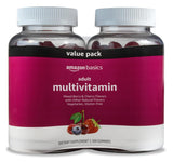 Basics Multivitamin Gummies pack front view with mixed berry and cherry flavors