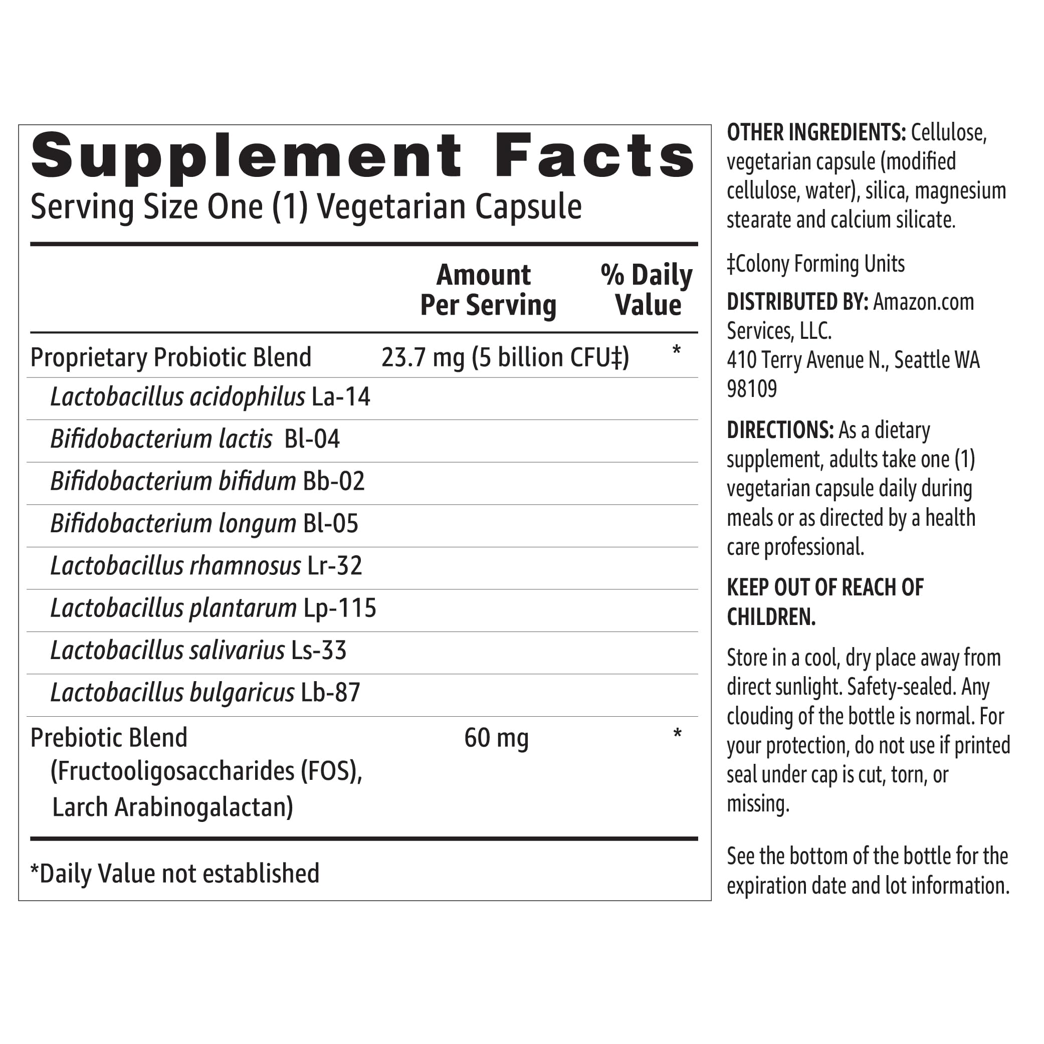 Basics Probiotic Capsules displayed with a measuring spoon