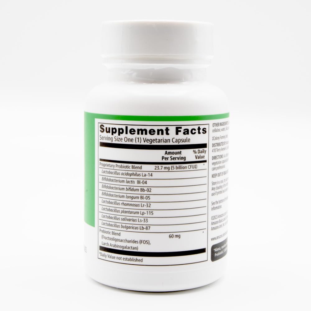 Basics Probiotic Capsules side view showing packaging