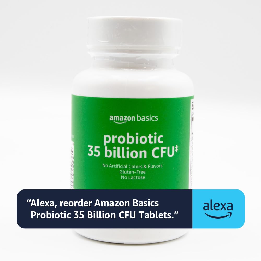 Basics Probiotic Capsules with a measuring spoon for dosage