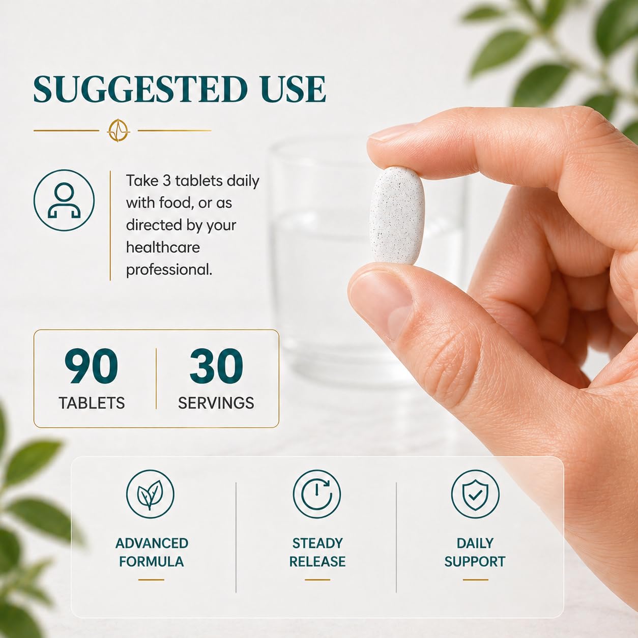 Basigano Dopamine Supplements displayed with fresh fruits