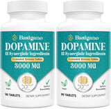 Basigano Dopamine Supplements front view with 12 ingredients