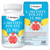 Basigano L-Methylfolate 15mg supplement bottle front view