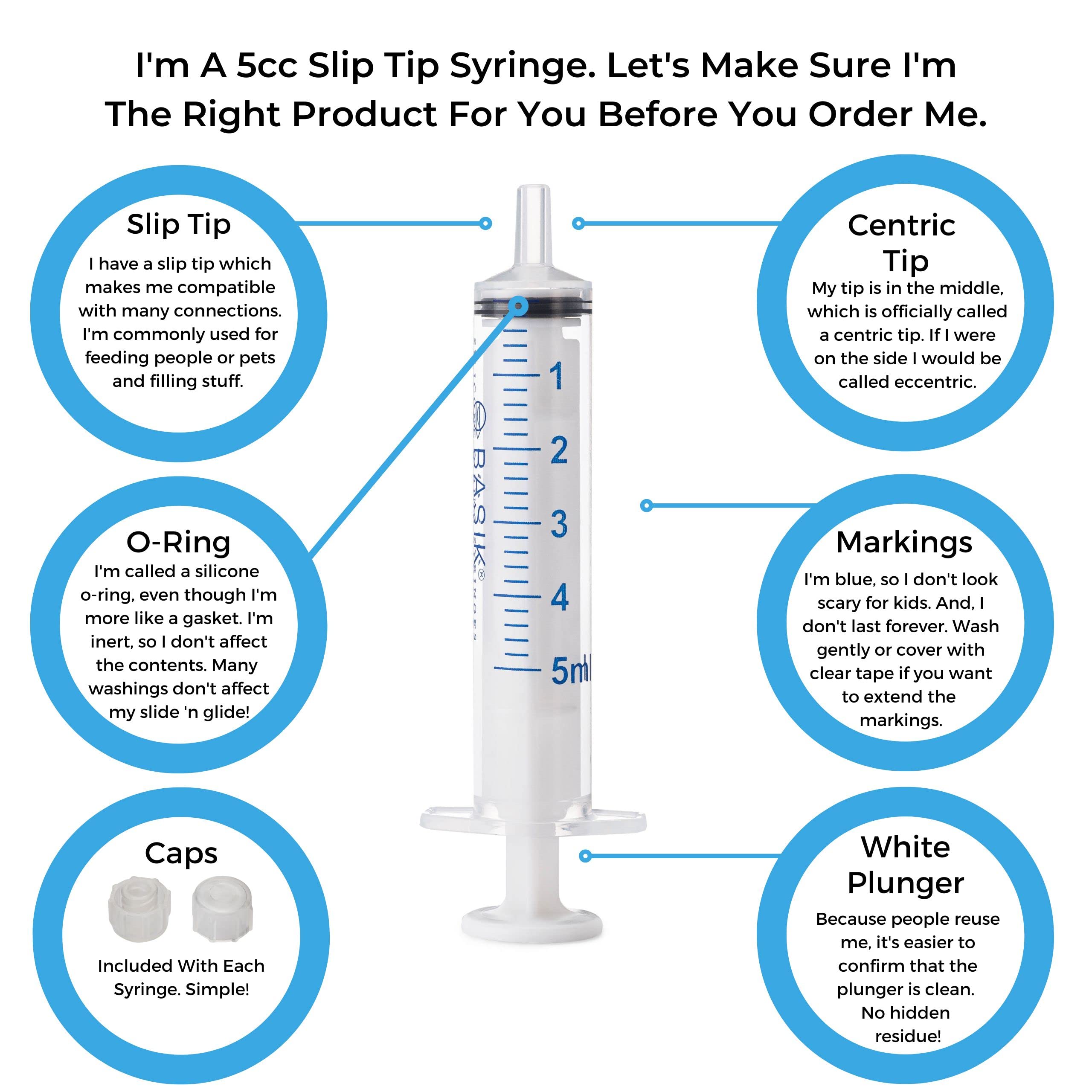 BASIK Oral Syringe side view showing plunger
