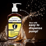 BAXYL Hyaluronic Acid Joint Support Liquid packaging with ingredients