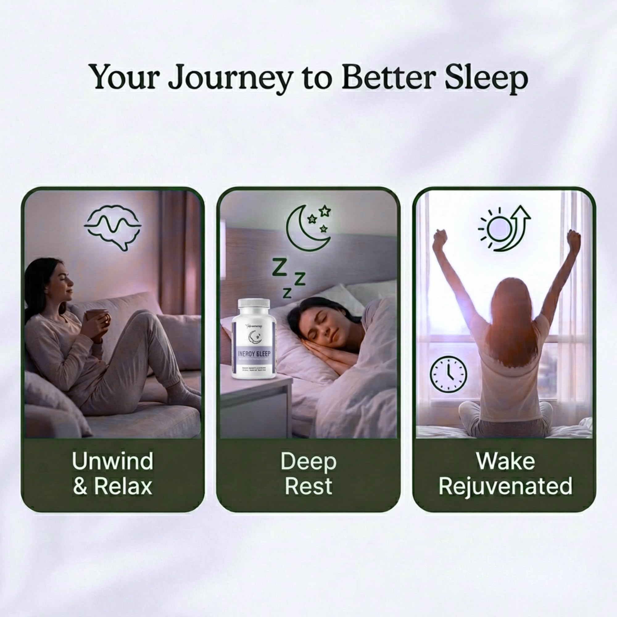 BB Company inergySLEEP capsules in a glass