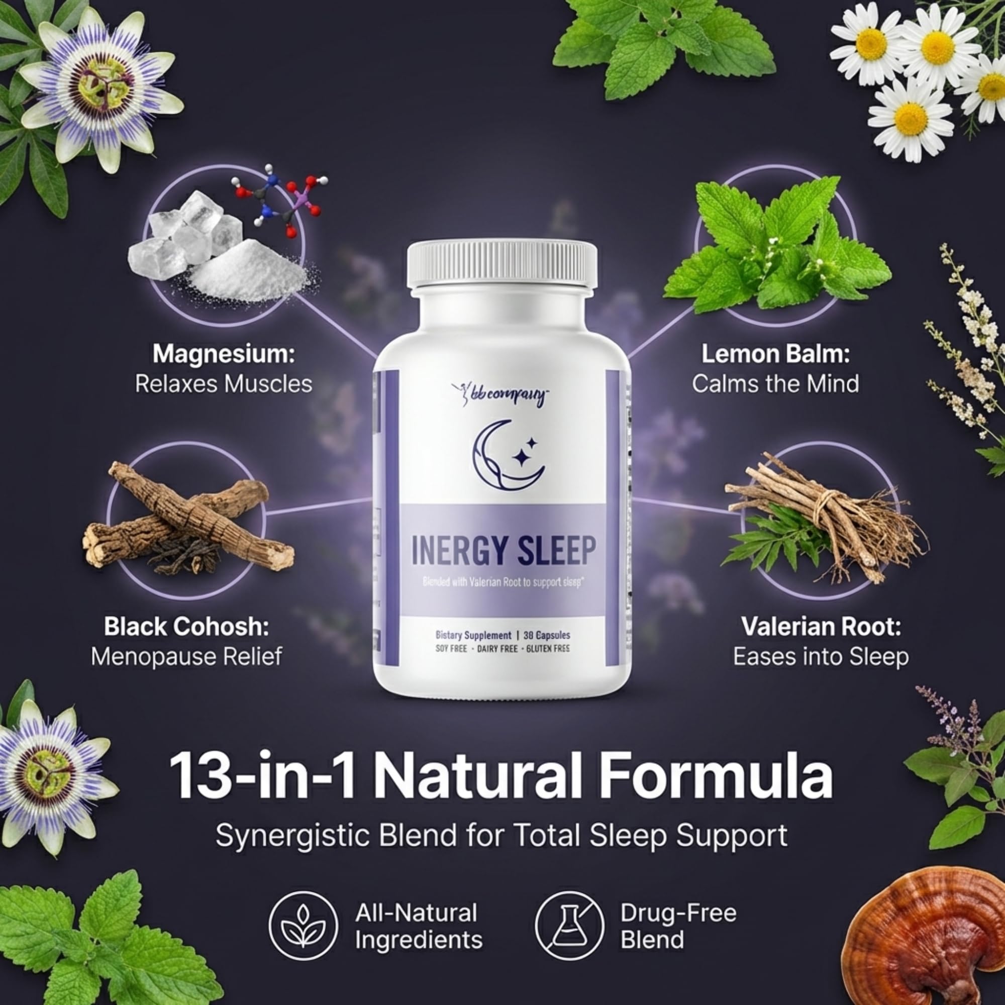 BB Company inergySLEEP supplement ingredients list