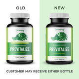 BB Company Previtalize Prebiotic Supplement capsules in a glass
