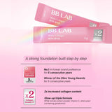 BB LAB Collagen Powder being added to a smoothie