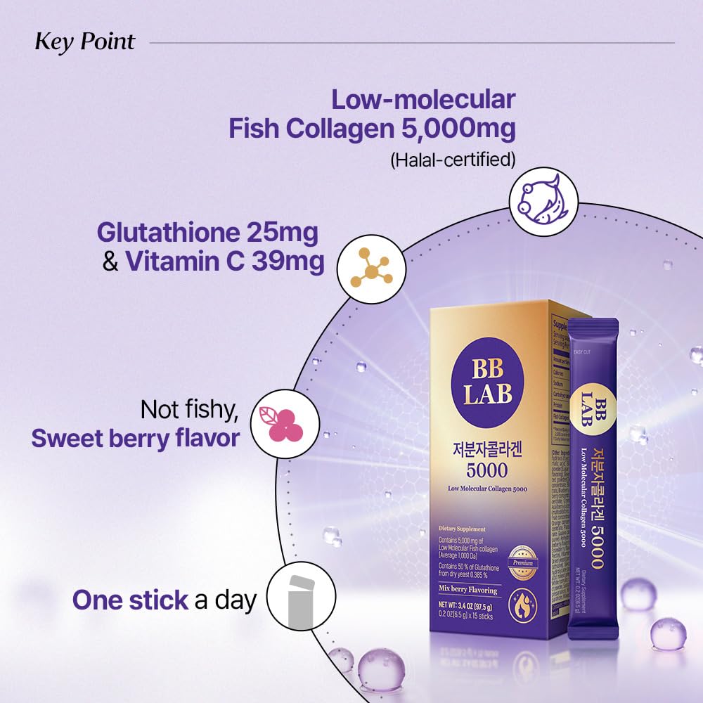BB LAB Collagen Powder scoop with mix berry powder