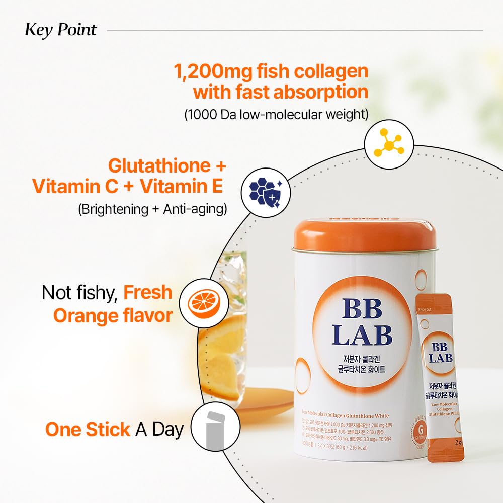 BB LAB Collagen Supplement Orange Flavour stick close-up