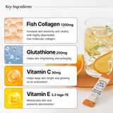BB LAB Collagen Supplement Orange Flavour stick on a travel bag