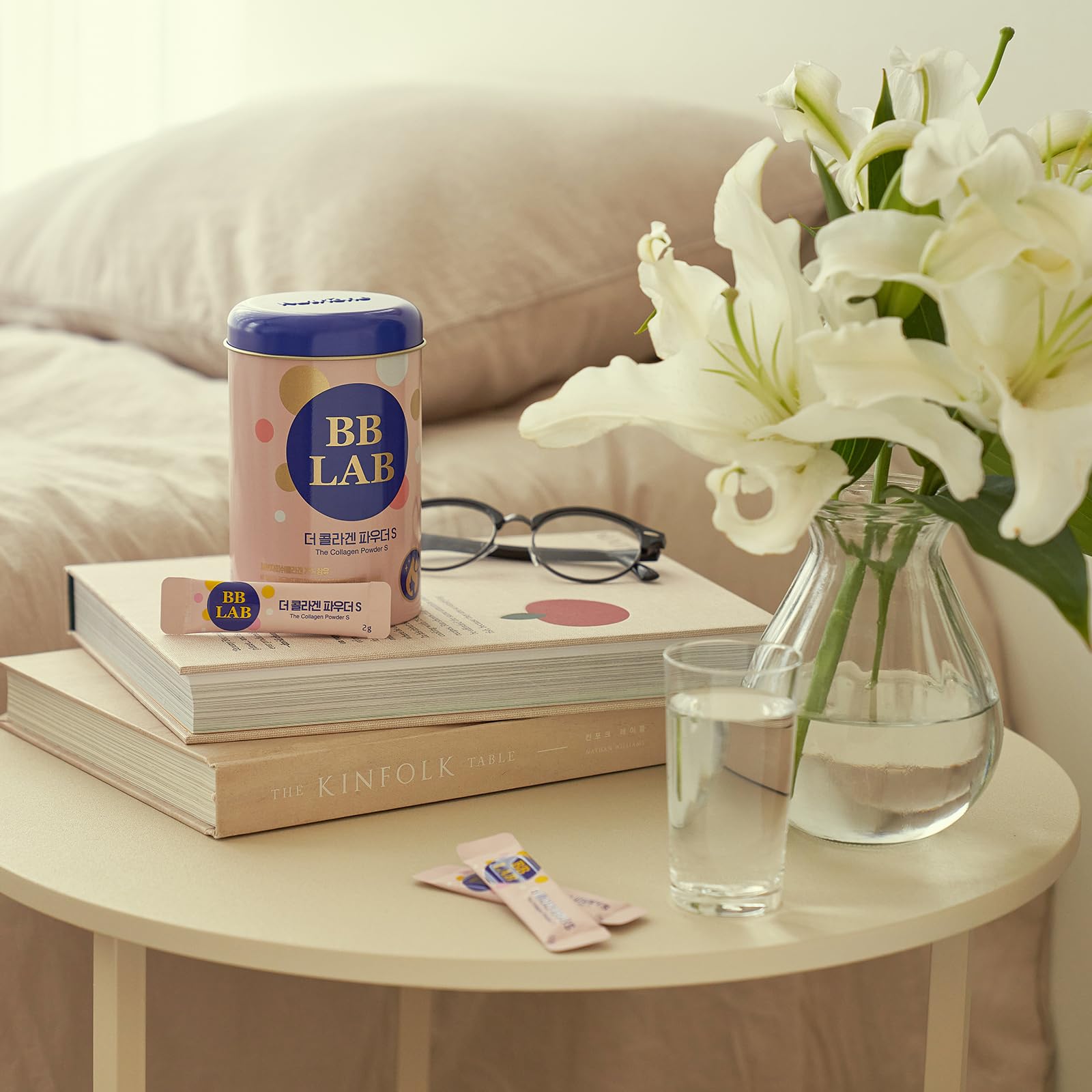 BB LAB Collagen Supplement stick being opened for use
