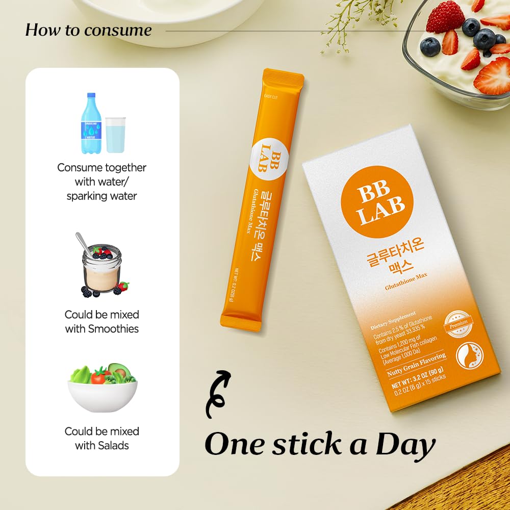 BB LAB Glutathione Collagen Powder ingredients list on packaging