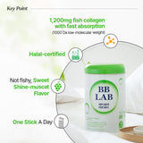 BB LAB Shine Muscat Collagen Powder stick showing individual serving