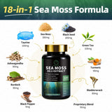 BBEEAAUU Shilajit and Sea Moss Capsules with a measuring spoon