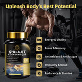 BBEEAAUU Shilajit Capsules opened bottle with capsules visible