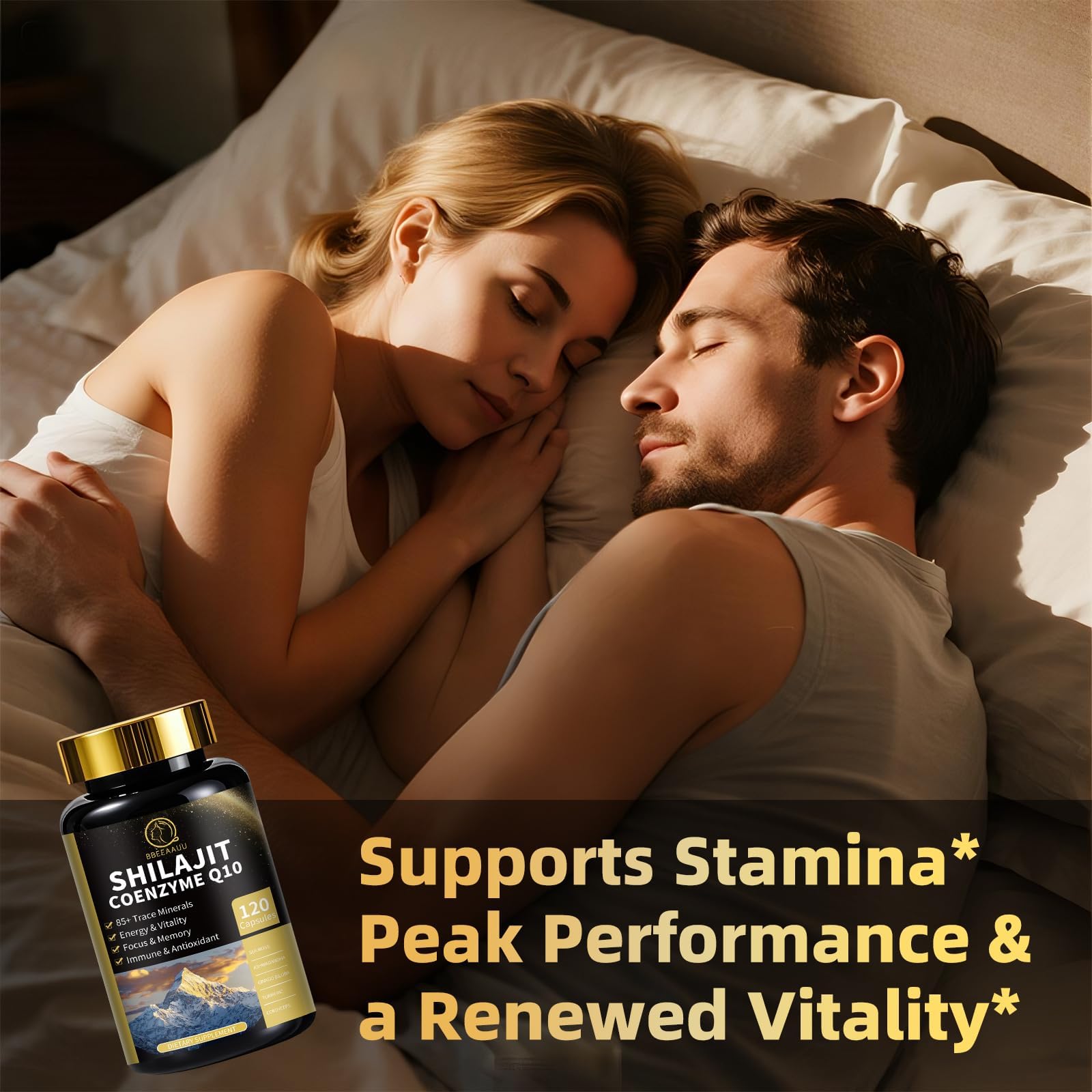 BBEEAAUU Shilajit Capsules with measuring spoon