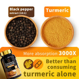 BBEEAAUU Turmeric Capsules on a wooden table
