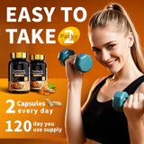 BBEEAAUU Turmeric Capsules with a glass of water