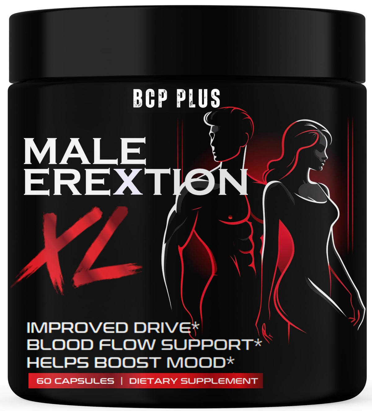 BCP PLUS Horny Goat Weed Supplement front view with packaging